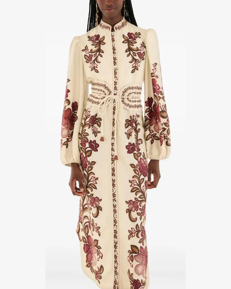 FARM Rio Renata floral dress - Nude Nude