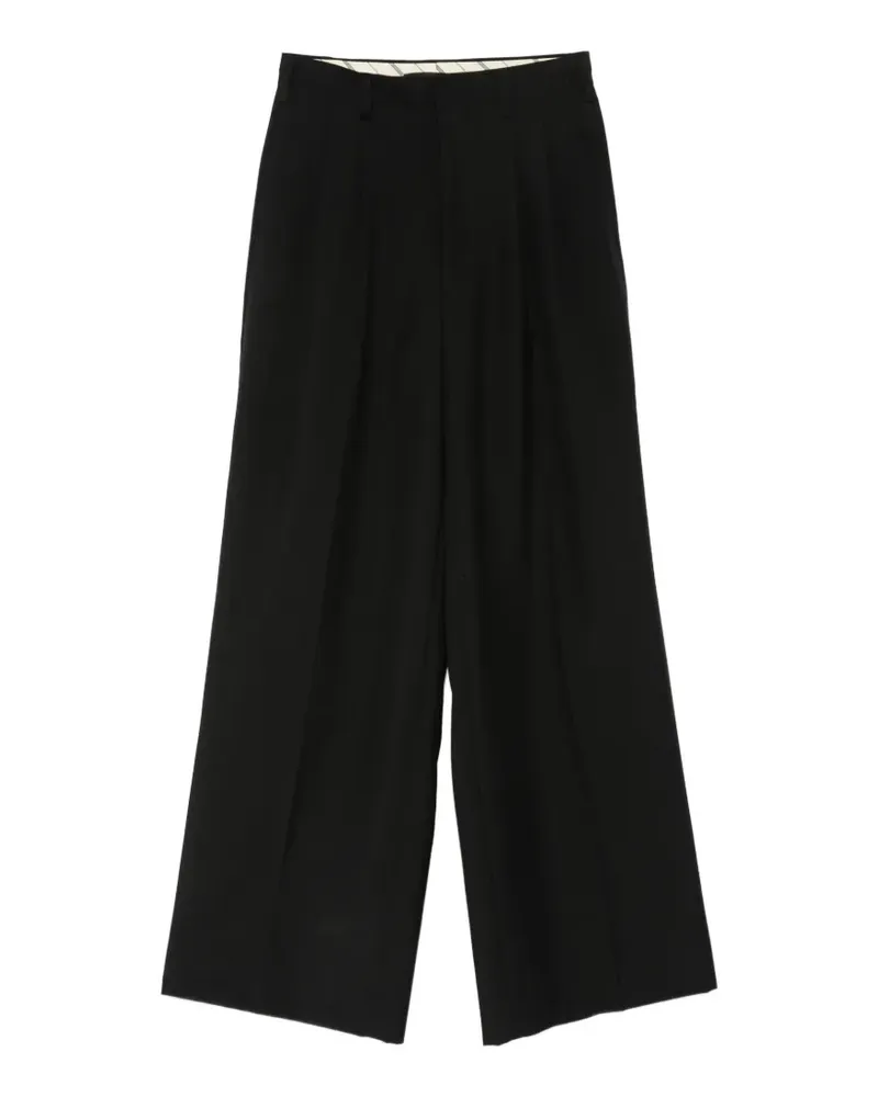 Junya Watanabe wide leg cropped trousers - Schwarz Schwarz