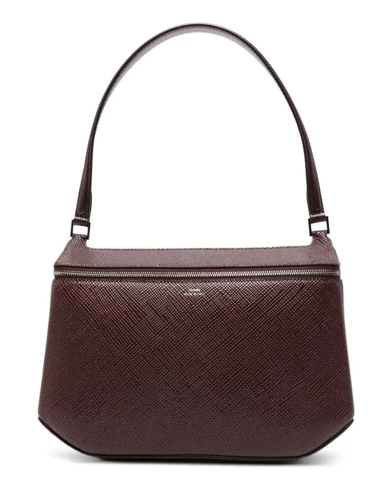 Totême Clip Schultertasche aus Palmellato-Lackleder - Rot Rot