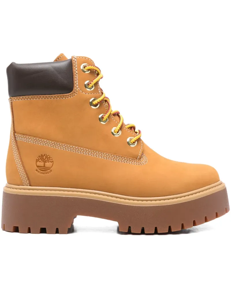 Timberland Stone Street Schnürstiefel mit Plateau 55mm - Braun Braun