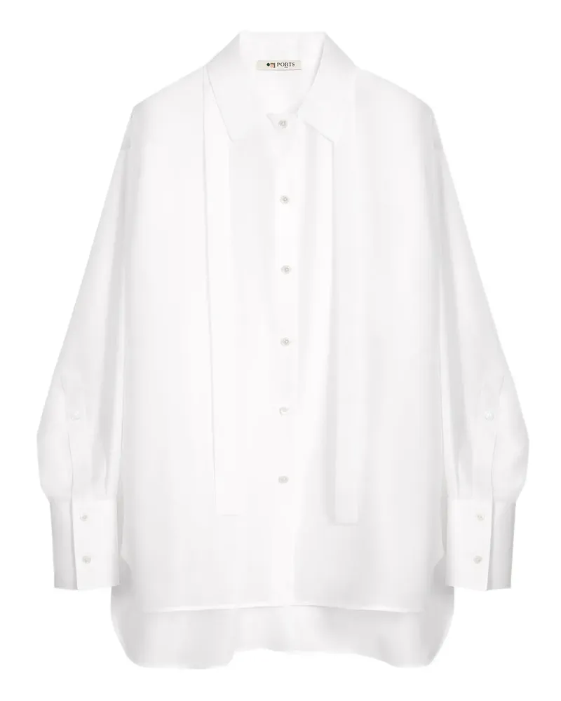 Ports 1961 Hemd mit Bindedetail - Weiß Weiß