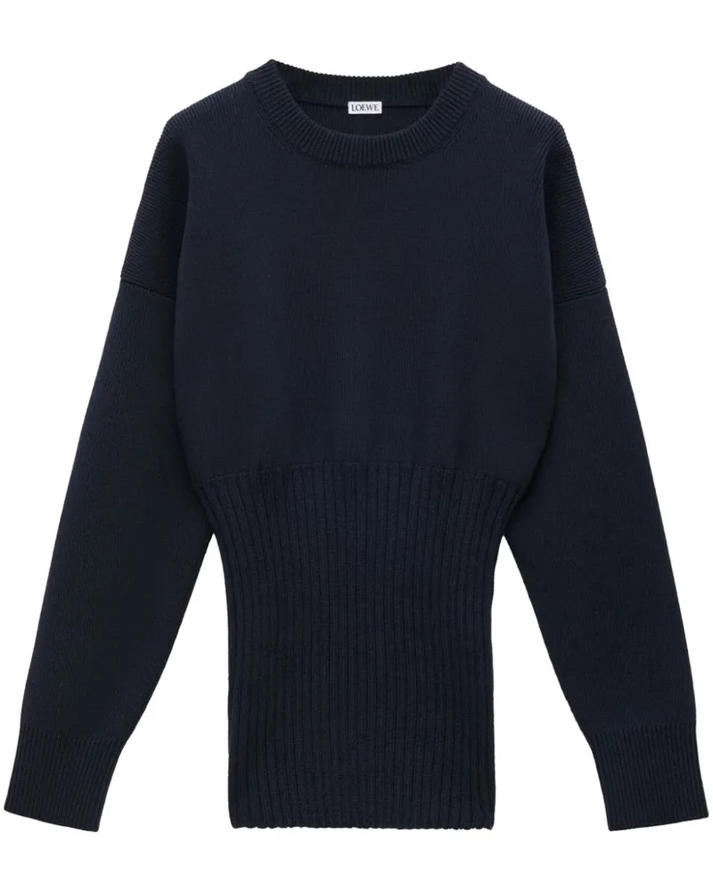 Loewe Pullover mit Logo-Patch - Blau Blau