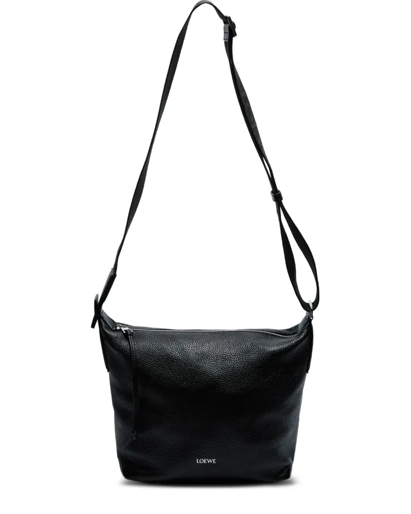 Loewe Kleine Cubi Kuriertasche mit verstellbarem Riemen - Schwarz Schwarz
