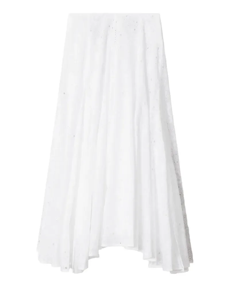 Tory Burch cotton eyelet skirt - Weiß Weiß