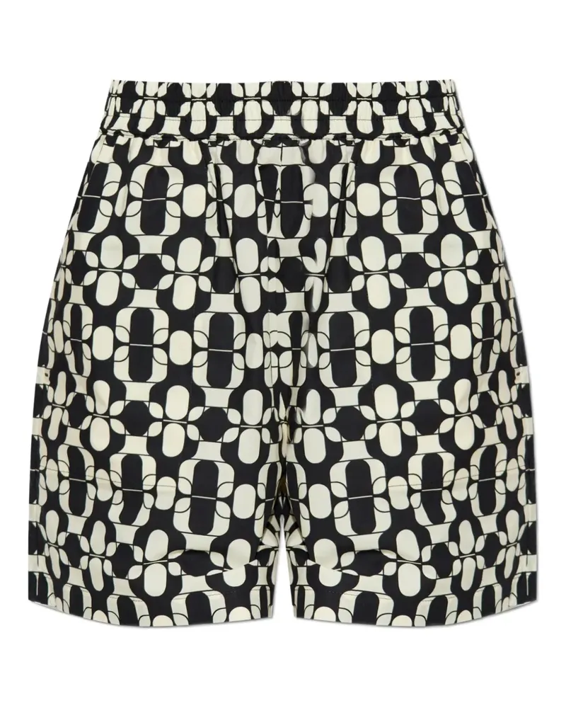 Moncler Shorts mit geometrischem Muster - Weiß Weiß