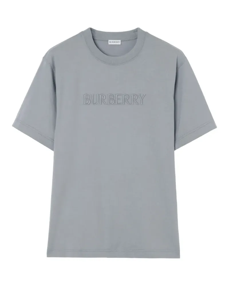 Burberry T-Shirt mit Logo - Grau Grau