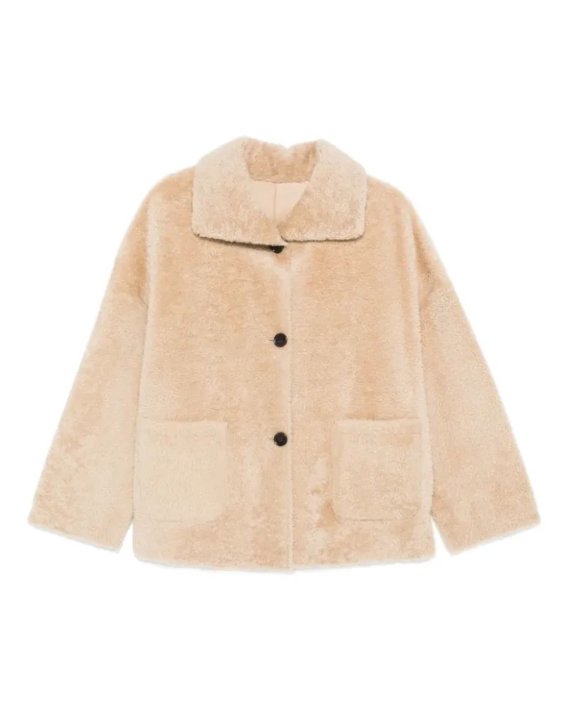 Arma Wendbarer Isabella Mantel aus Shearling - Nude Nude
