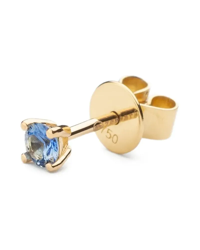 WHITE BIRD 18K yellow gold Solitaire sapphire earring Gold