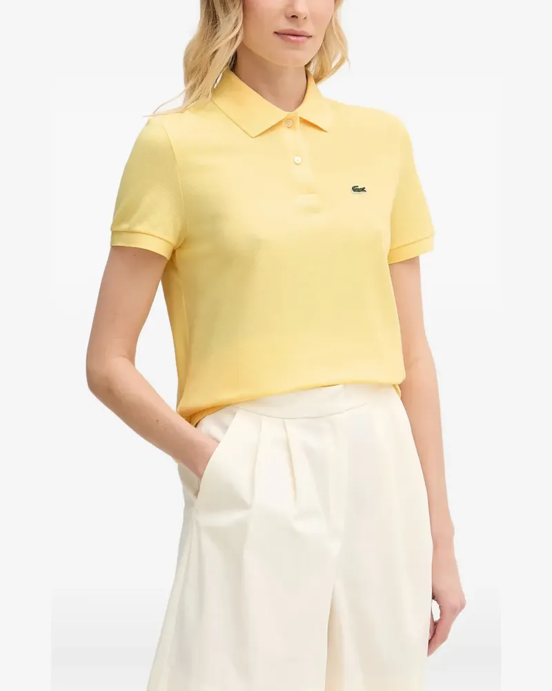 Lacoste logo-patch piqué polo shirt - Gelb Gelb