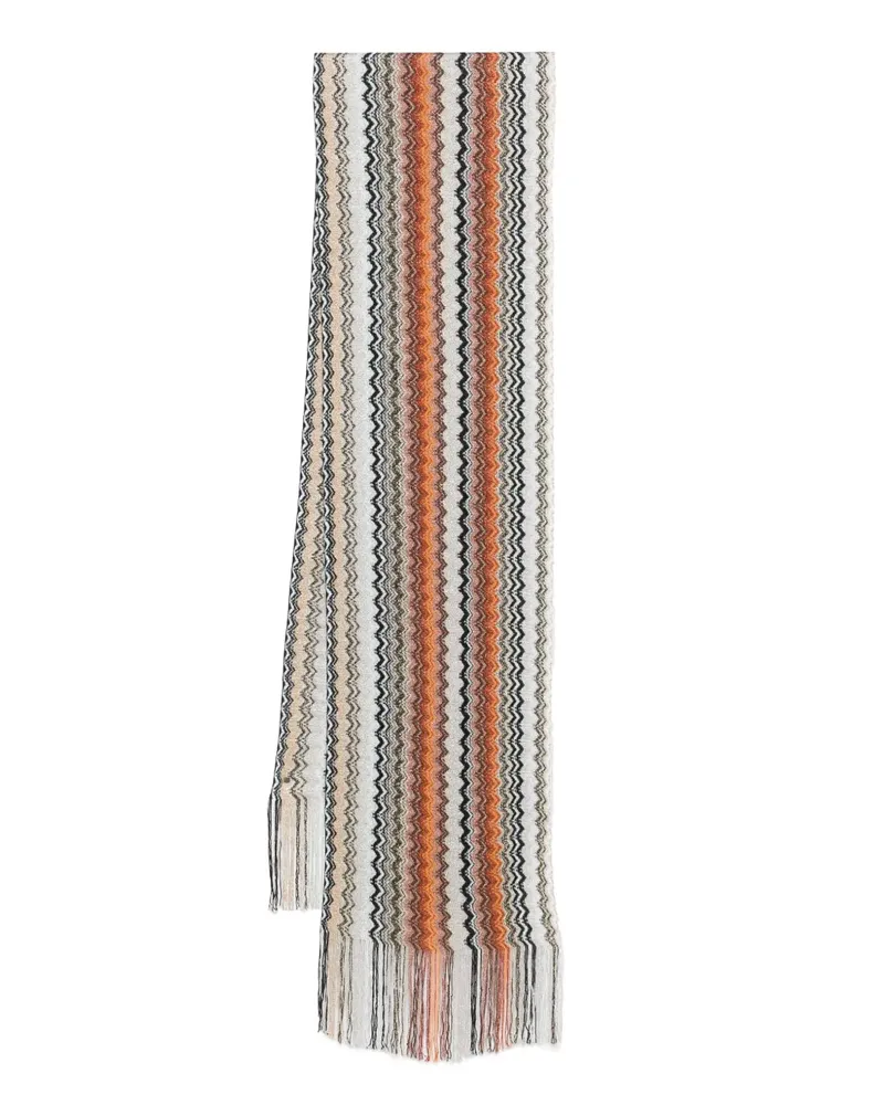 Missoni Schal mit Zickzackmuster - Braun Braun