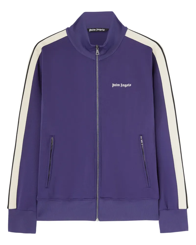 Palm Angels Sportjacke mit Logo-Print - Blau Blau