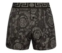 Barocco Pyjama-Shorts - Schwarz