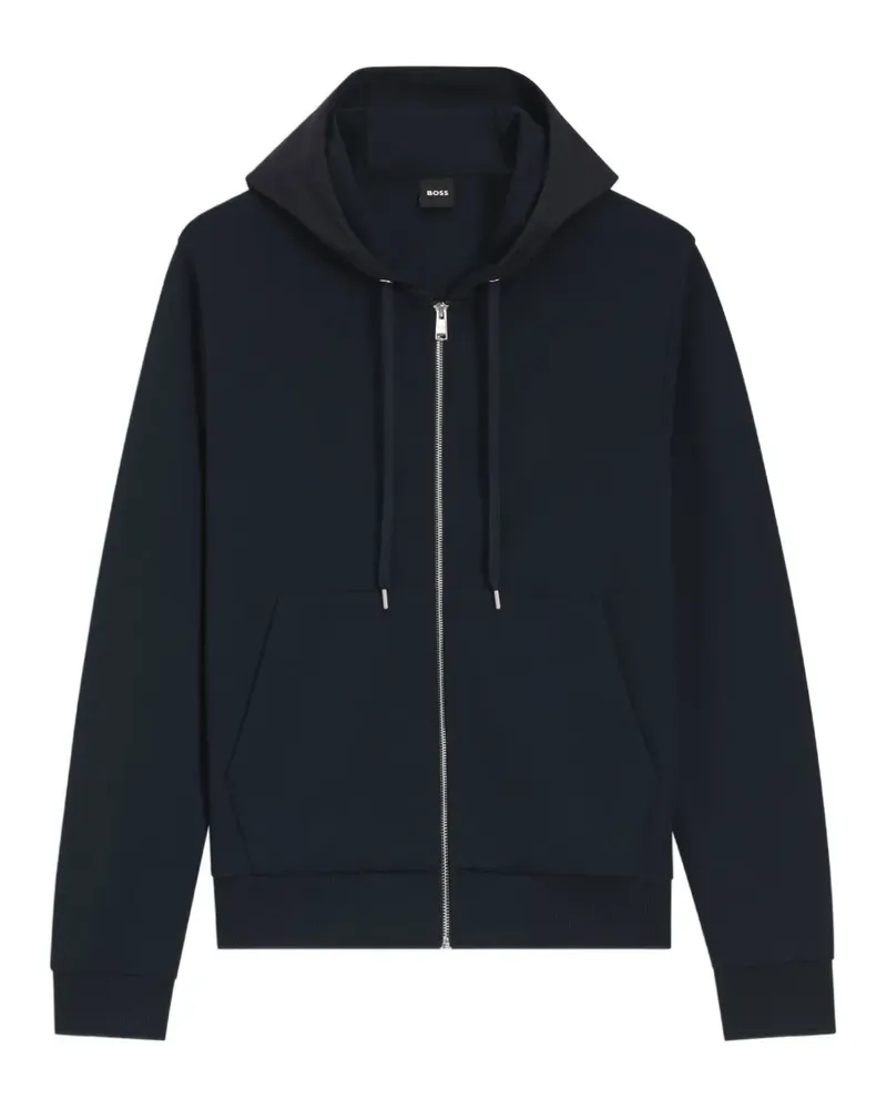 HUGO BOSS Kapuzenjacke mit Monogramm-Kapuze - Blau Blau