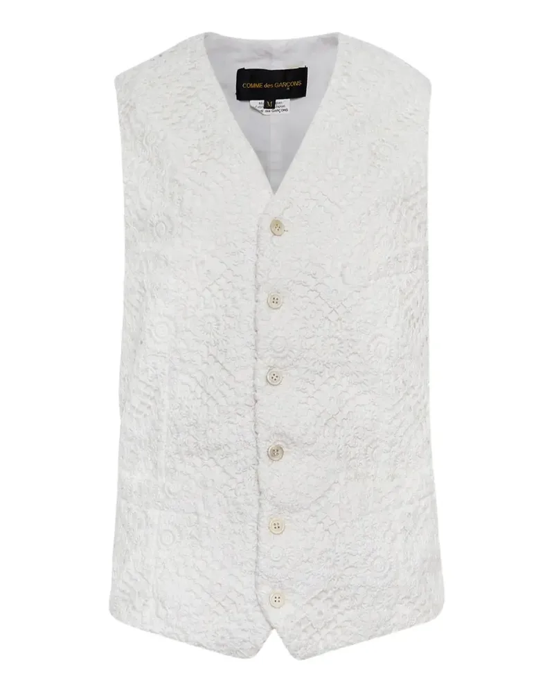 Comme des Garçons lace-embellished waistcoat - Weiß Weiß