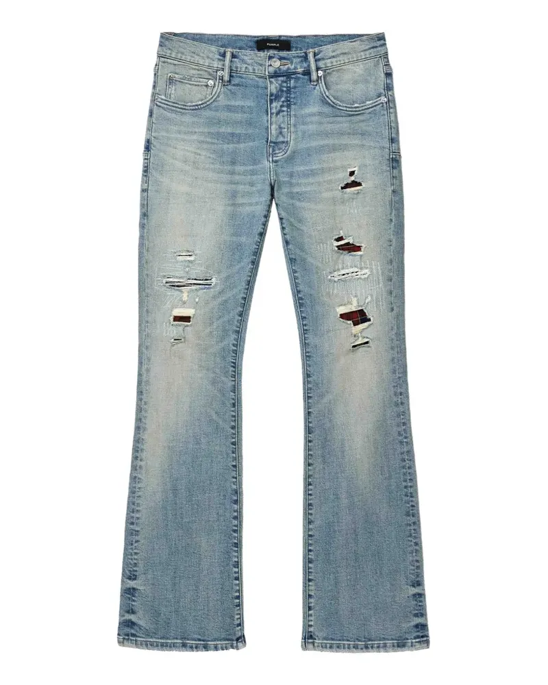 PURPLE BRAND distressed patchwork jeans - Blau Blau