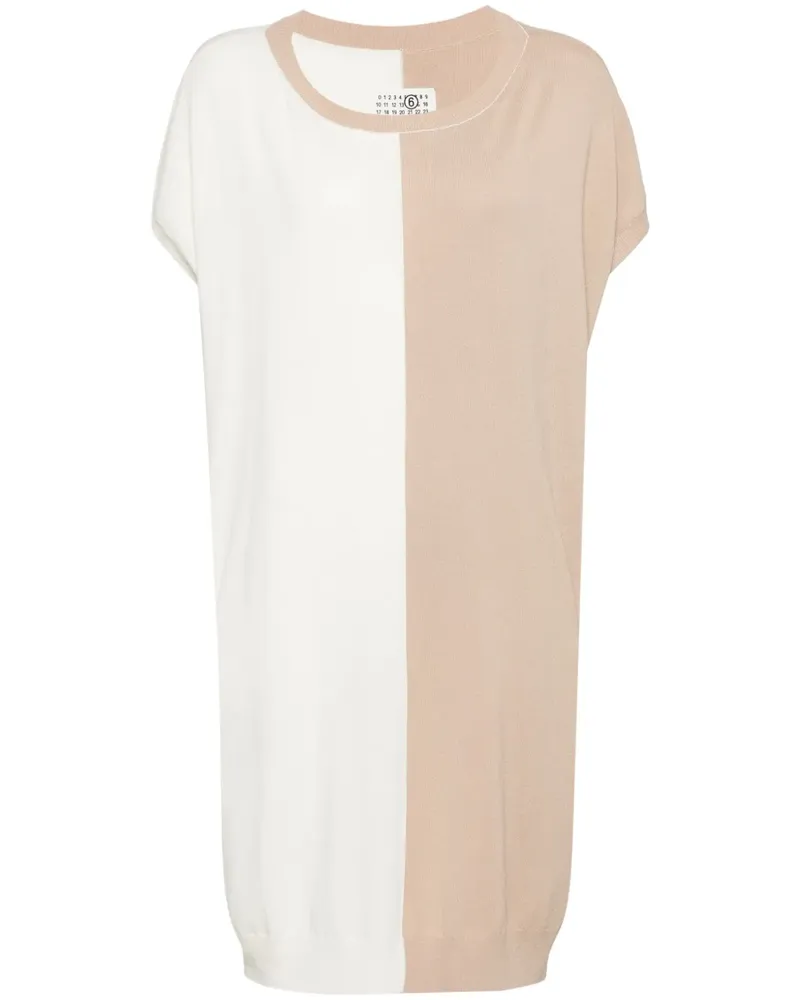 Maison Margiela Zweifarbiges Strickkleid - Braun Braun