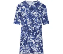 Minikleid mit Animal Forest-Print - Blau