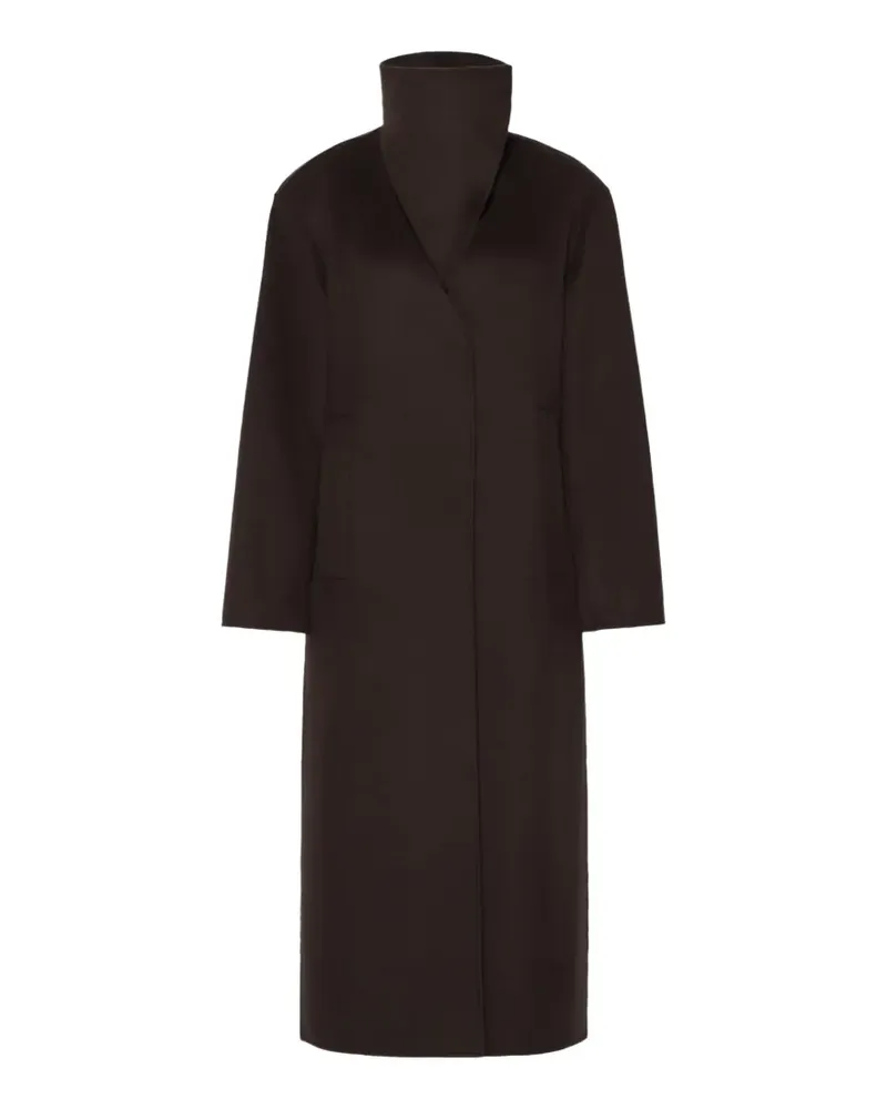 SPORTMAX high-neck panelled coat - Braun Braun