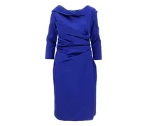 Drapiertes Midikleid - Blau