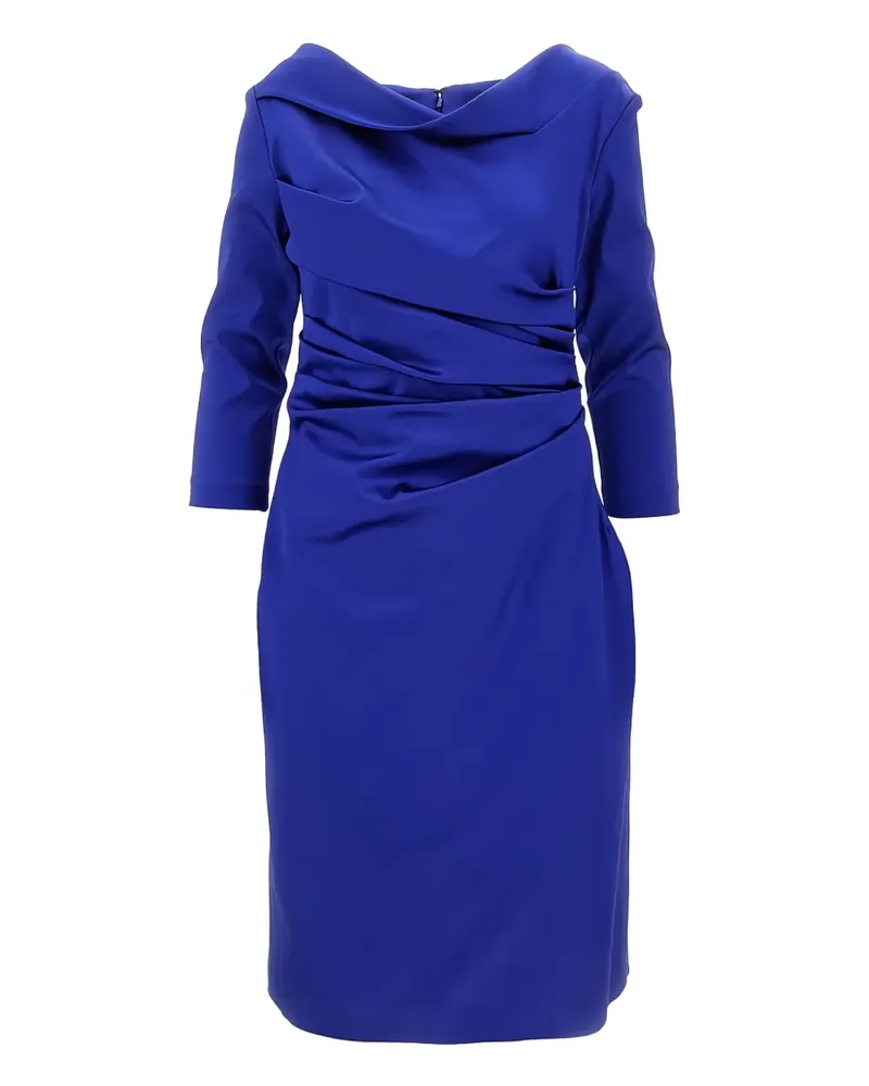 Talbot Runhof Drapiertes Midikleid - Blau Blau