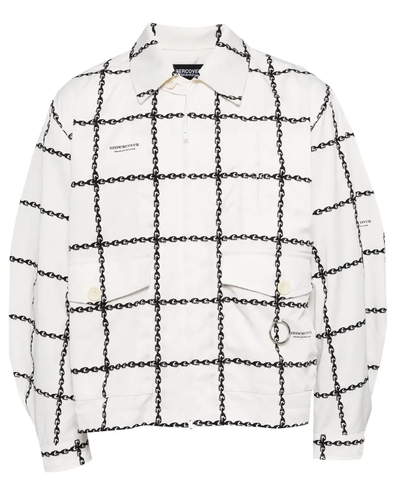 Undercover Bomberjacke mit Ketten-Print - Weiß Weiß