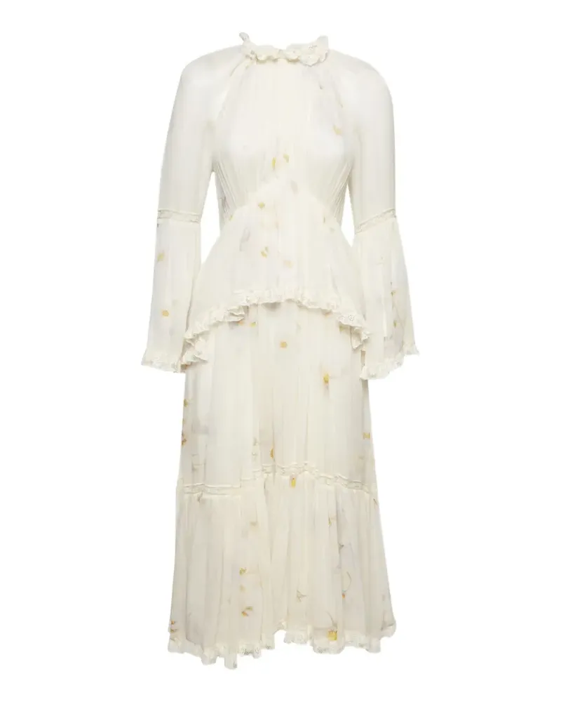 Zimmermann Memento floral-print midi dress - Nude Nude