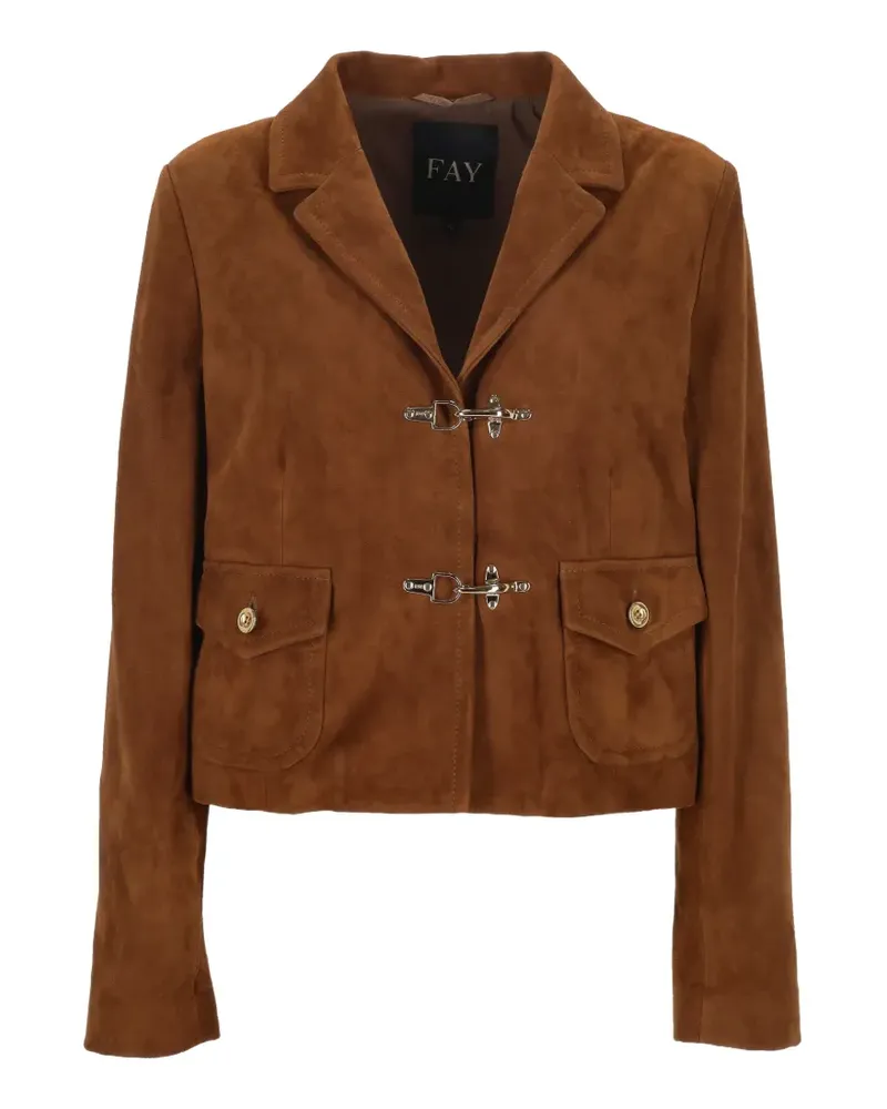Fay 2 Ganci toggle-fastening flap-pocket jacket - Braun Braun
