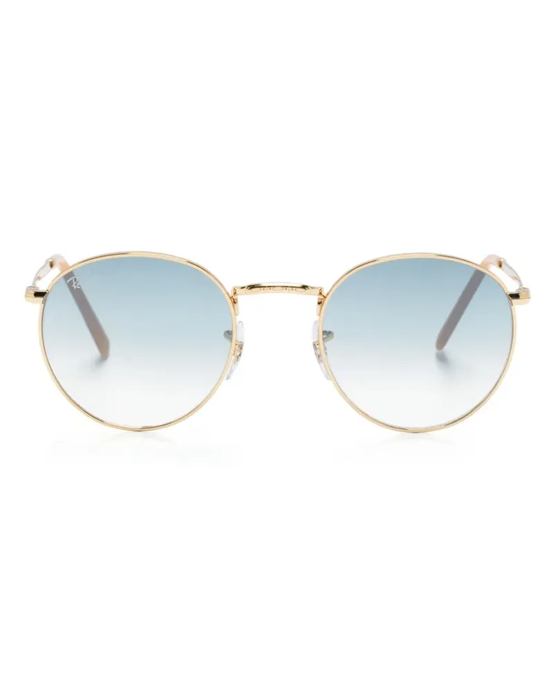 Ray Ban New Round Sonnenbrille mit rundem Gestell - Gold Gold