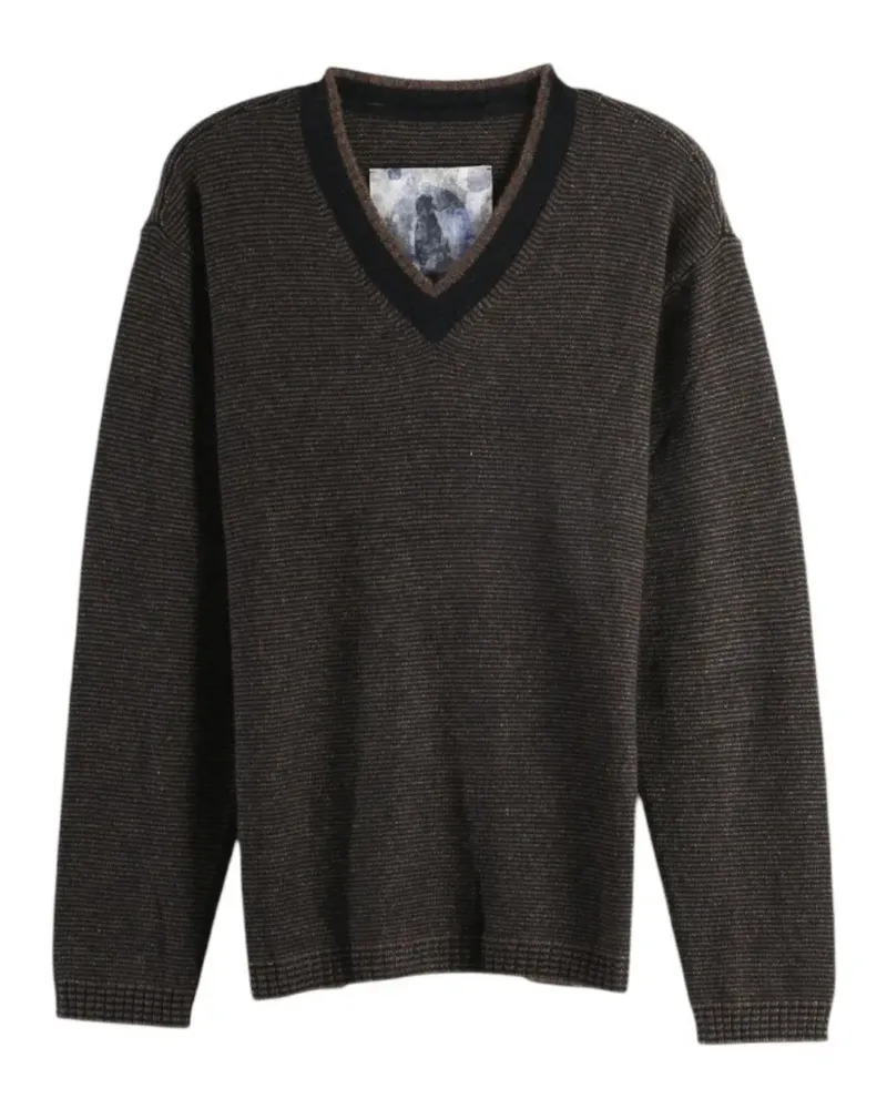 Ziggy Chen Pullover mit V-Ausschnitt - Braun Braun