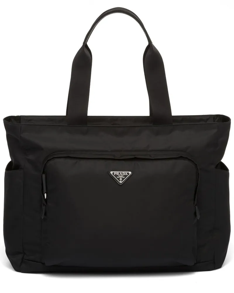 Prada Shopper aus recyceltem Material - Schwarz Schwarz