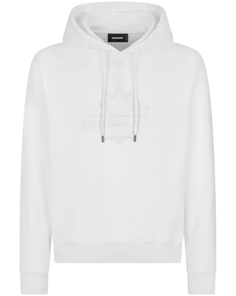 Dsquared2 Hoodie mit Logo-Applikation - Weiß Weiß