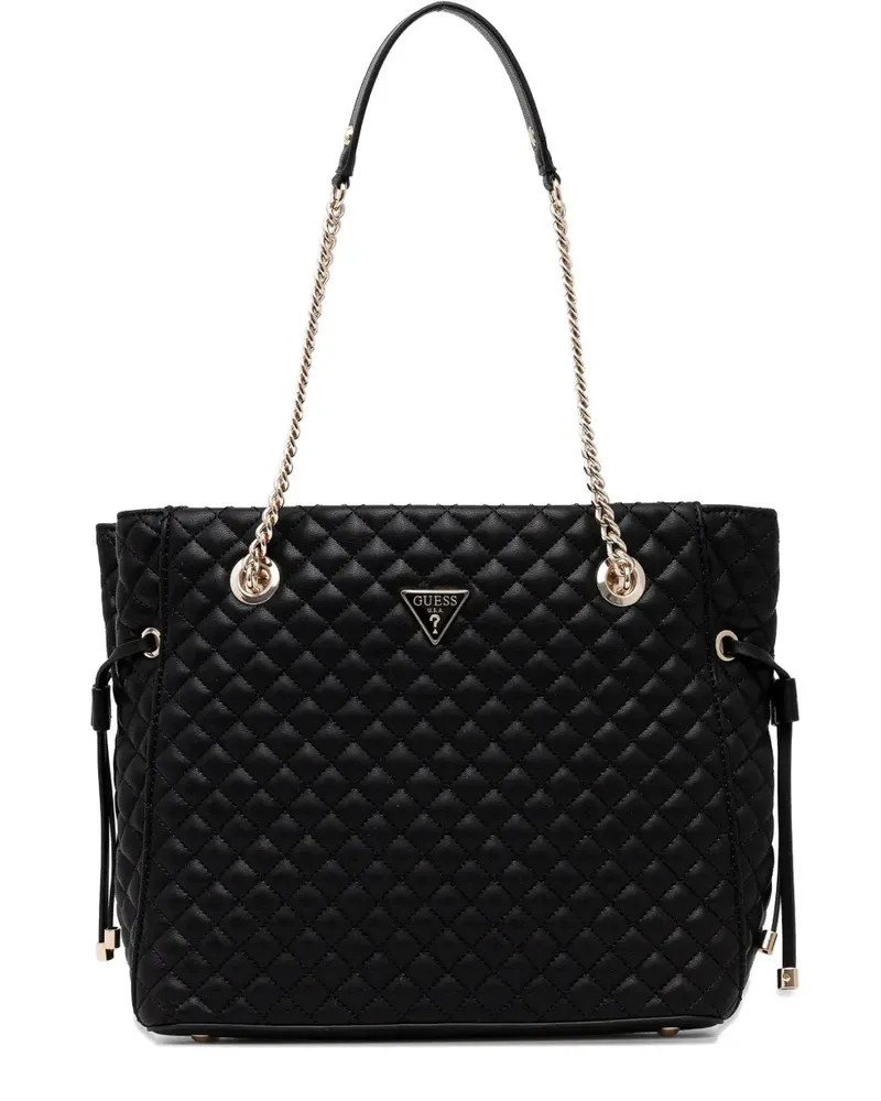Guess Gesteppte Everlee Schultertasche - Schwarz Schwarz