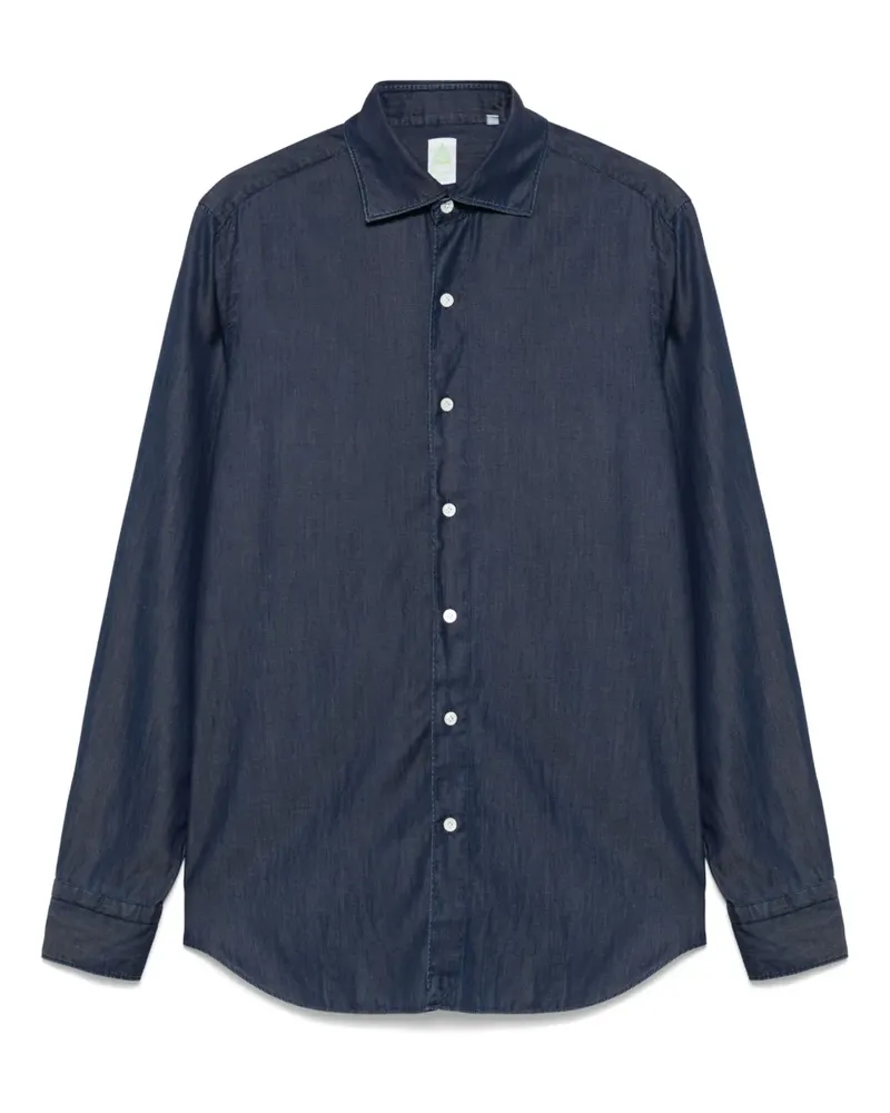 Finamore 1925 Hemd aus Chambray - Blau Blau