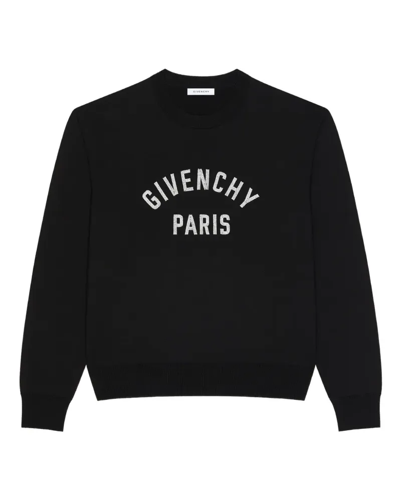 Givenchy Pullover aus Strick mit  Paris Perlenstickerei - Schwarz Schwarz