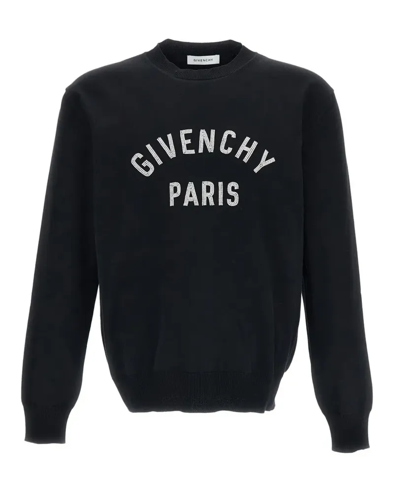 Givenchy beaded logo-print sweater - Schwarz Schwarz