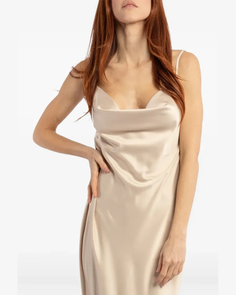 ACTUALEE Maxikleid mit Kettendetail - Nude Nude