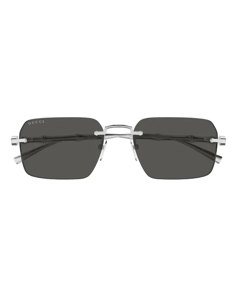 Gucci rectangle-frame sunglasses - Silber Silber