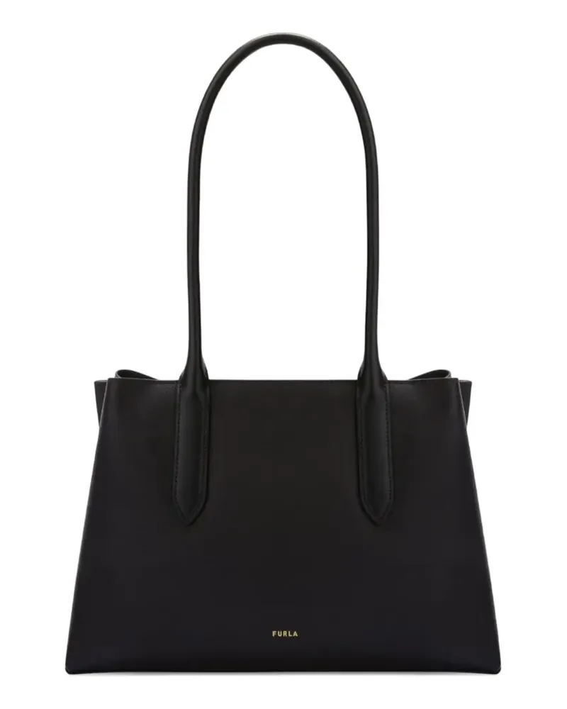Furla Shopper mit Logo-Print - Schwarz Schwarz