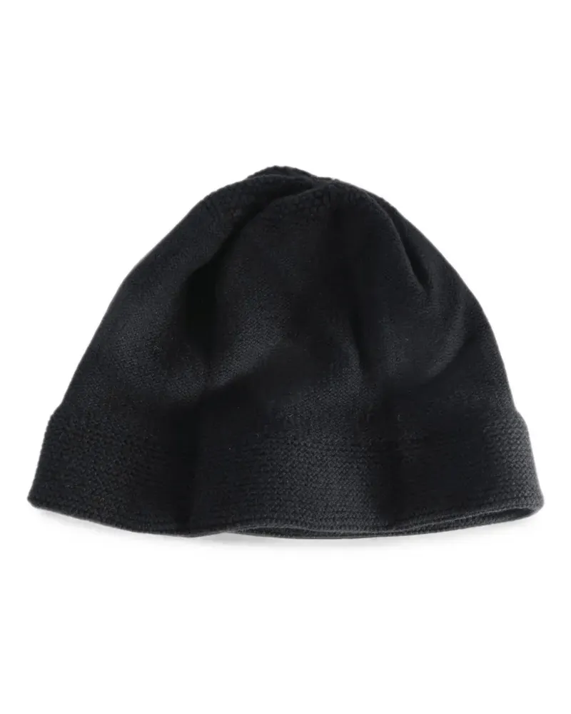 Baserange Fein gestrickte Mütze - Schwarz Schwarz