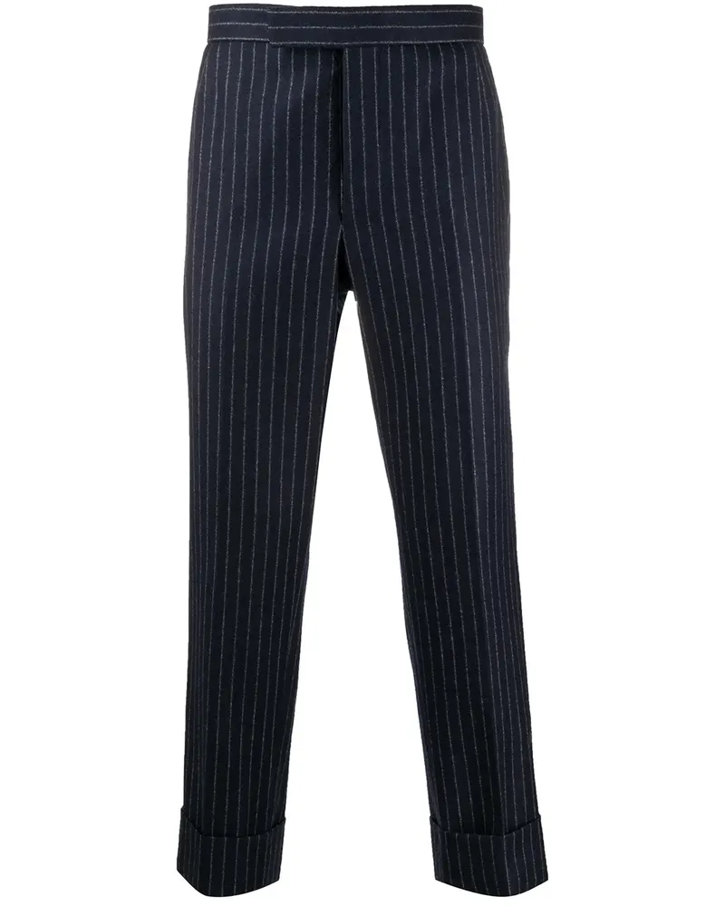 Thom Browne Cropped-Hose mit Nadelstreifenmuster - Blau Blau