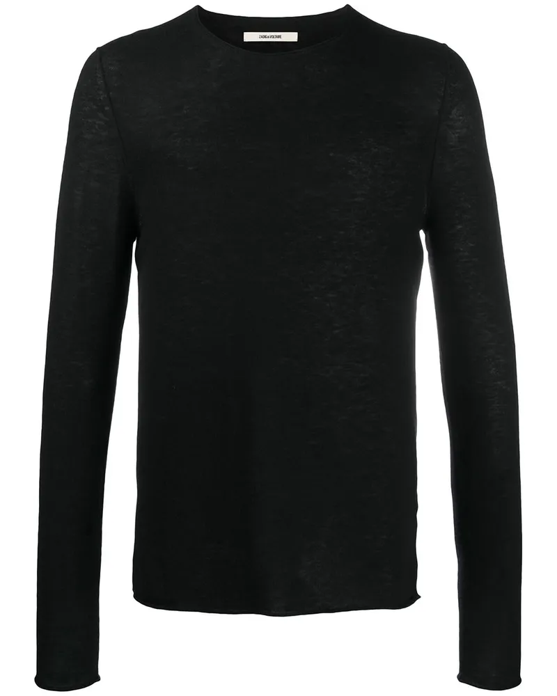Zadig & Voltaire Fein gestrickter 'Teiss' Pullover - Schwarz Schwarz