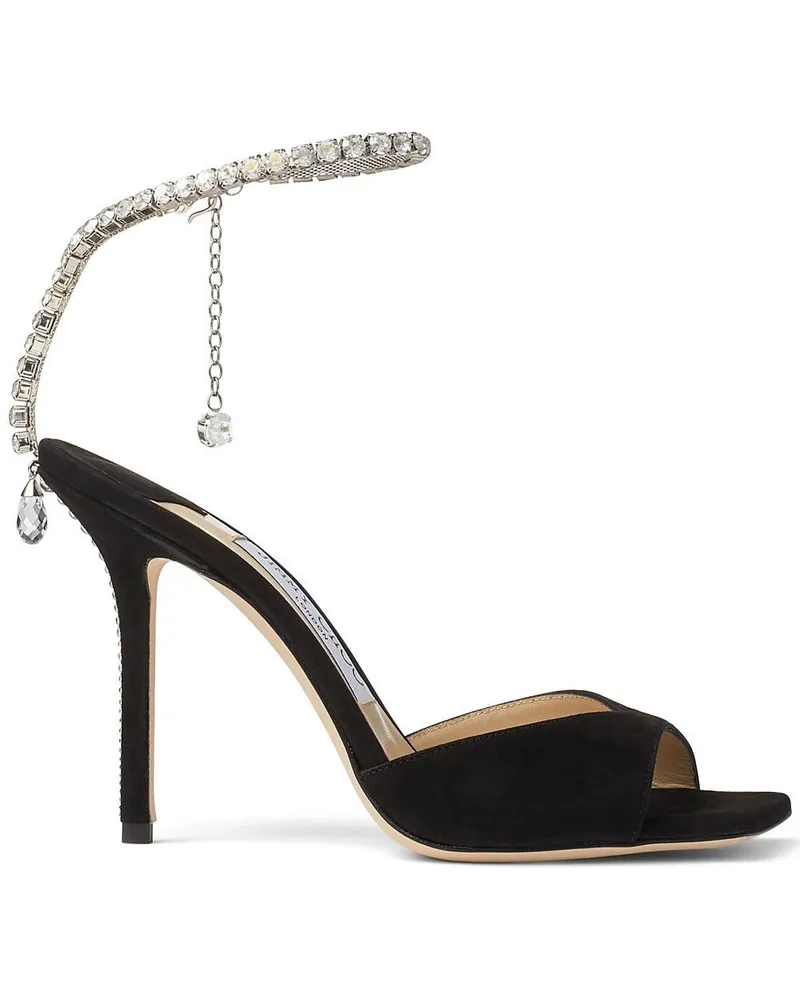 Jimmy Choo Saeda Sandalen 100mm - Schwarz Schwarz