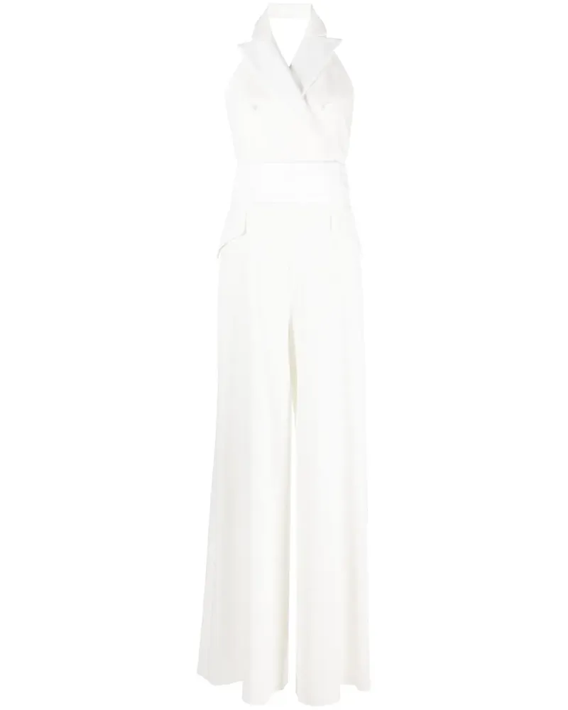 Max Mara Neckholder-Jumpsuit - Weiß Weiß
