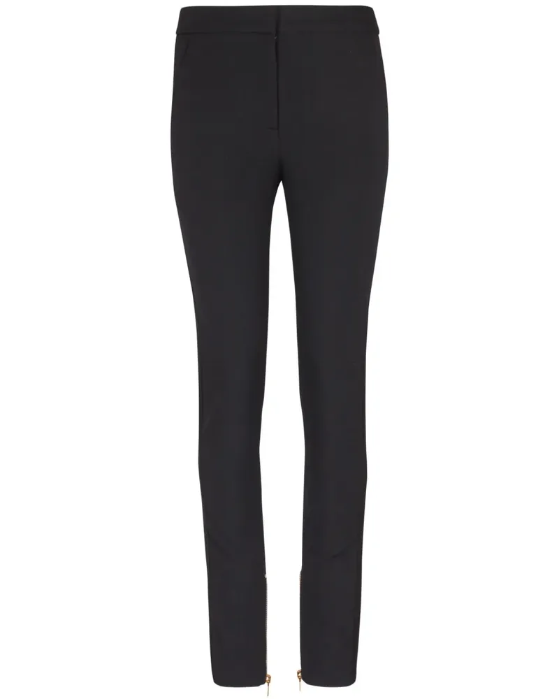 Balmain Schmale Hose mit Reißverschlüssen - Schwarz Schwarz