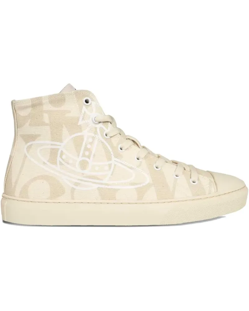 Vivienne Westwood High-Top-Sneakers mit Orb-Print - Nude Nude