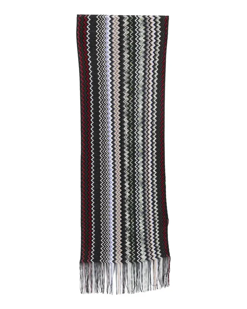 Missoni Schal mit Zickzackmuster - Schwarz Schwarz