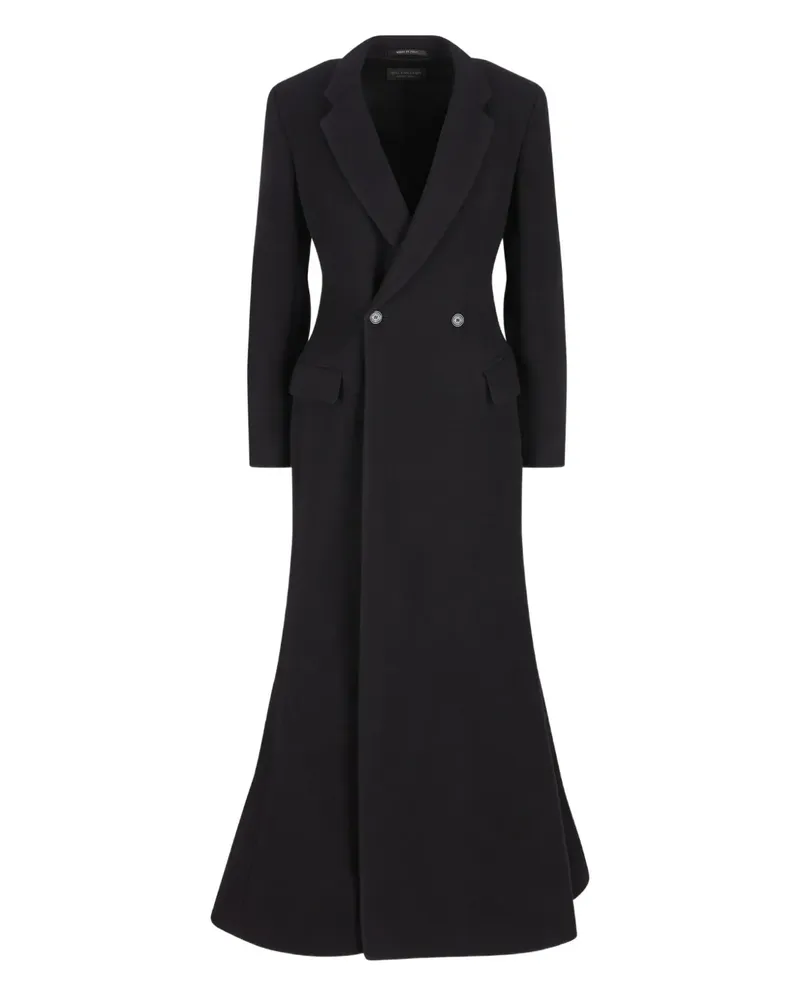 Balenciaga Doppelreihiger Mantel - Schwarz Schwarz