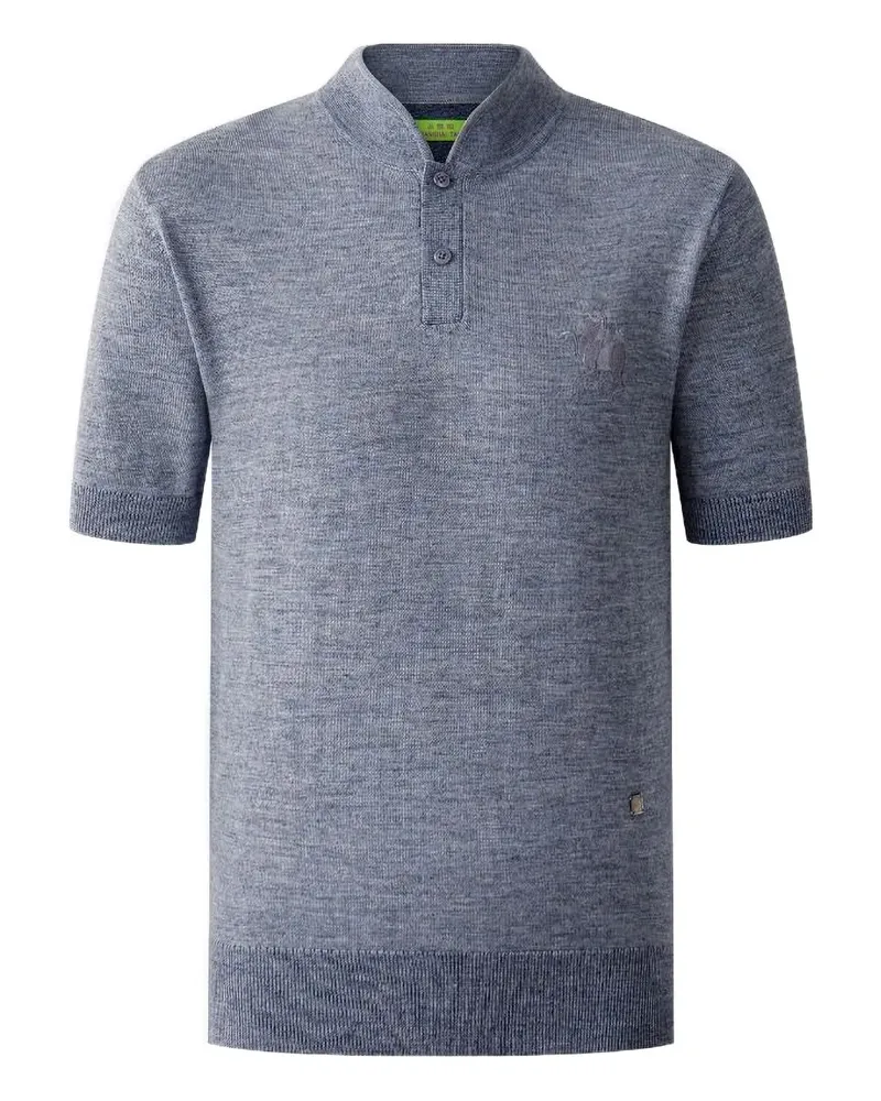 Shanghai Tang Poloshirt mit Pferde-Emblem - Blau Blau