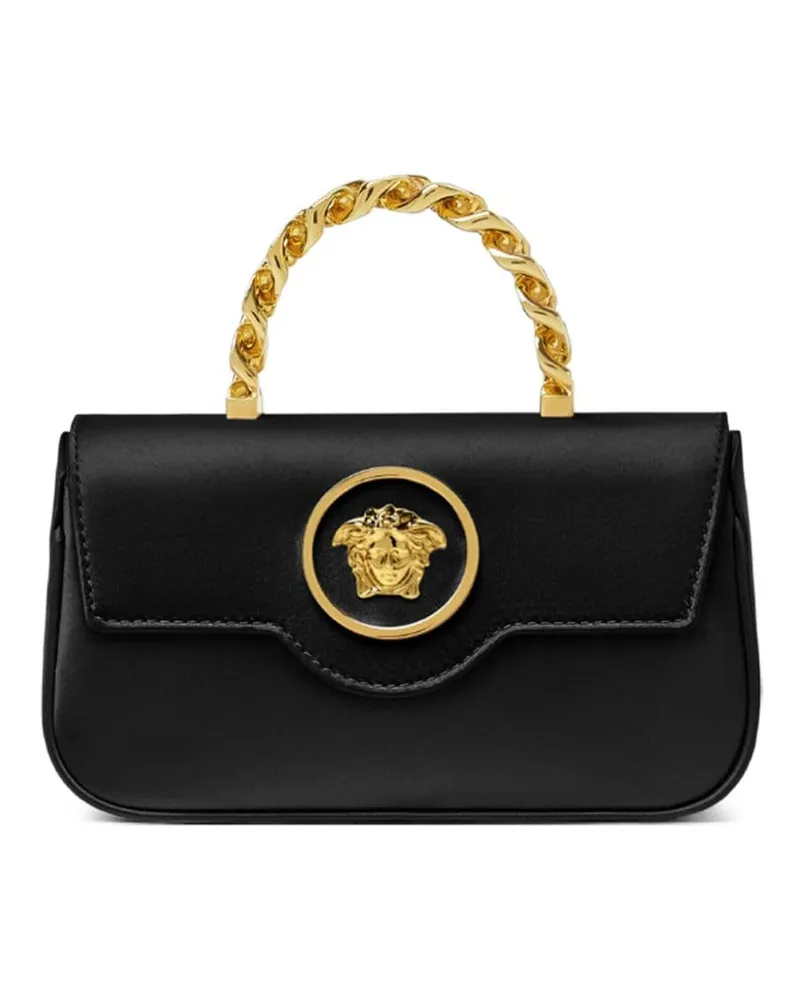 Versace La Medusa Mini-Tasche aus Satin - Schwarz Schwarz