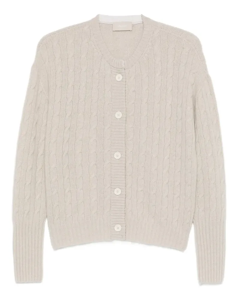 Drumohr  Cardigan mit Zopfmuster - Nude Nude